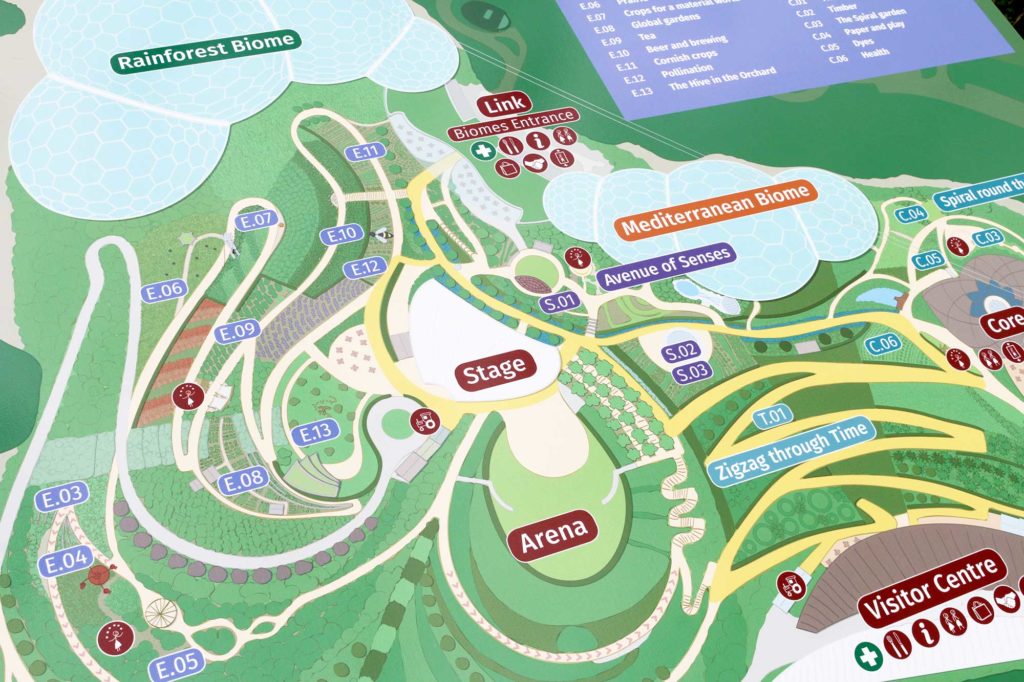 Eden Project maps and way-finding