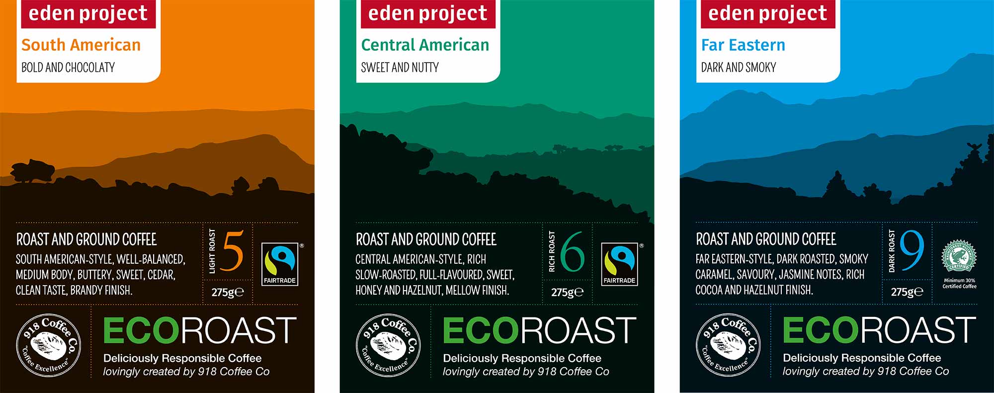 Eden Project coffee packaging